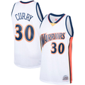 Ldoa G.State Warriors #30 Stephen Curry Mitchell & Ness White Hardwood Classics Swingman Jerseys