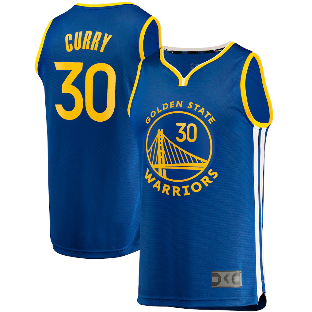 Ldoa G.State Warriors #30 Stephen Curry Royal Big & Tall Fast Break Player Jerseys - Icon Edition