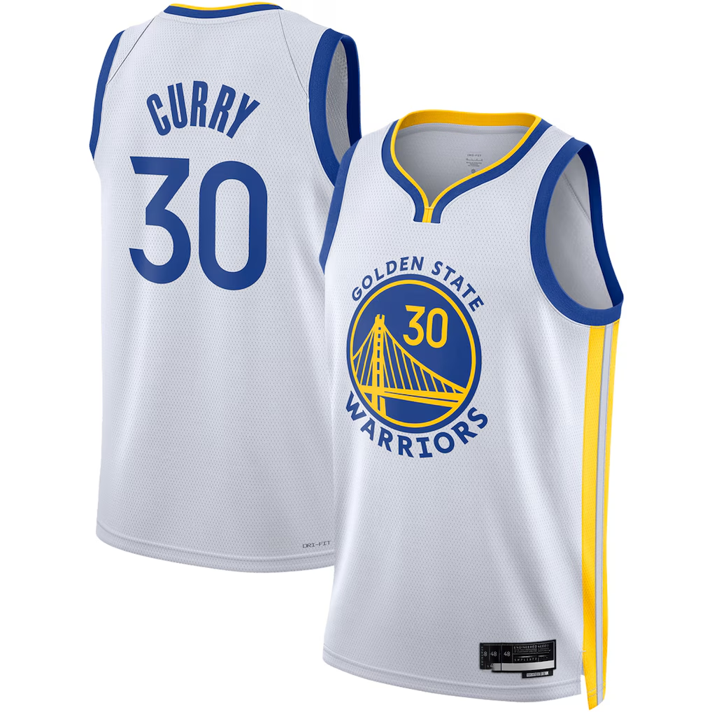 Ldoa G.State Warriors #30 Stephen Curry White Swingman Jerseys - Association Edition