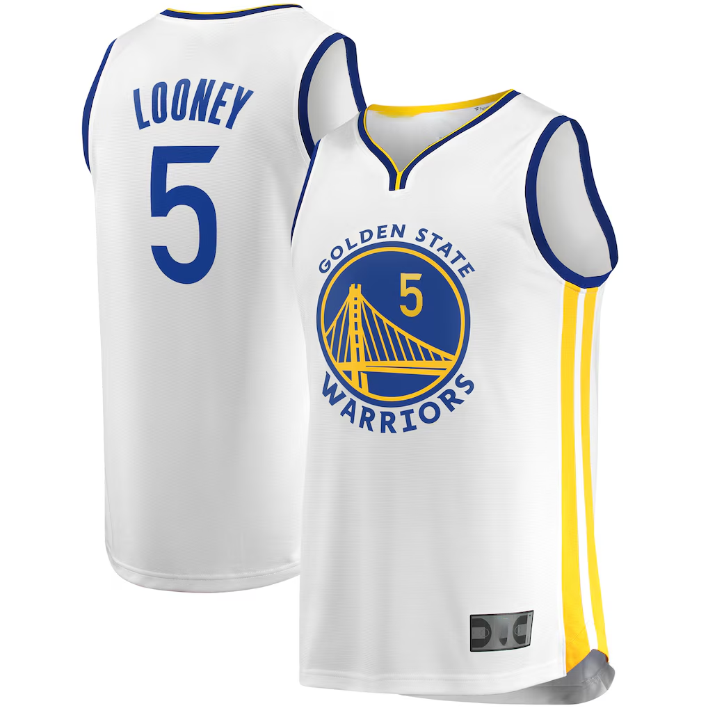 Ldoa G.State Warriors #5 Kevon Looney White Fast Break Player Replica Jerseys - Association Edition