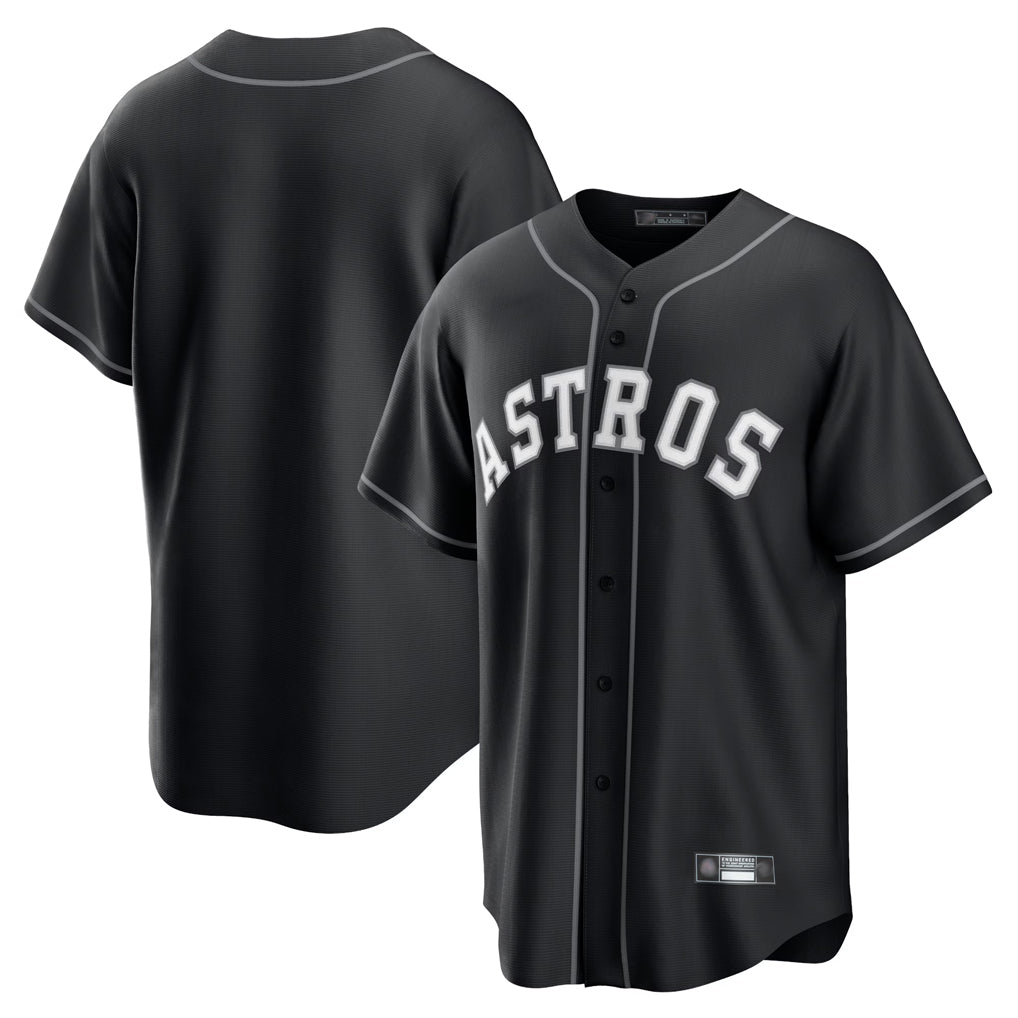 Ldoa H.Astros Black Home Game Blank Player Stitched Jerseys