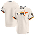 Ldoa H.Astros Cream Limited Home Blank Player Stitched Jerseys
