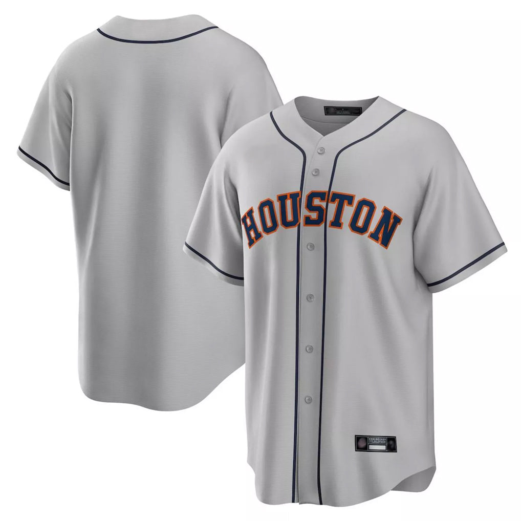 Ldoa H.Astros Gray Home Game Blank Player Stitched Jerseys