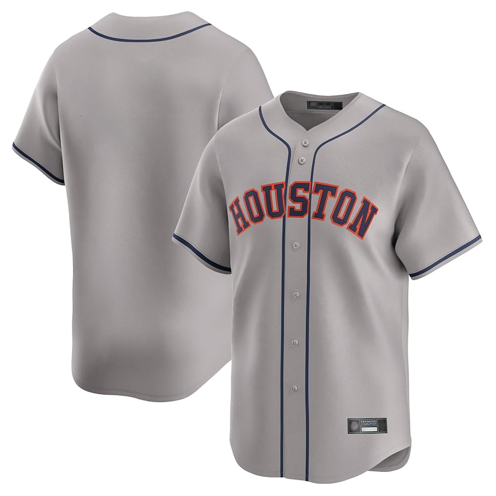 Ldoa H.Astros Gray Home Limited Blank Player Stitched Jerseys