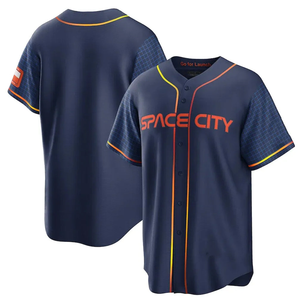 Ldoa H.Astros Navy City Connect Home Game Blank Player Stitched Jerseys