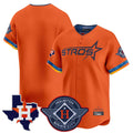 Ldoa H.Astros Orange City Connect Texas Patch Vapor Premier Blank Player Limited Home Stitched Jerseys