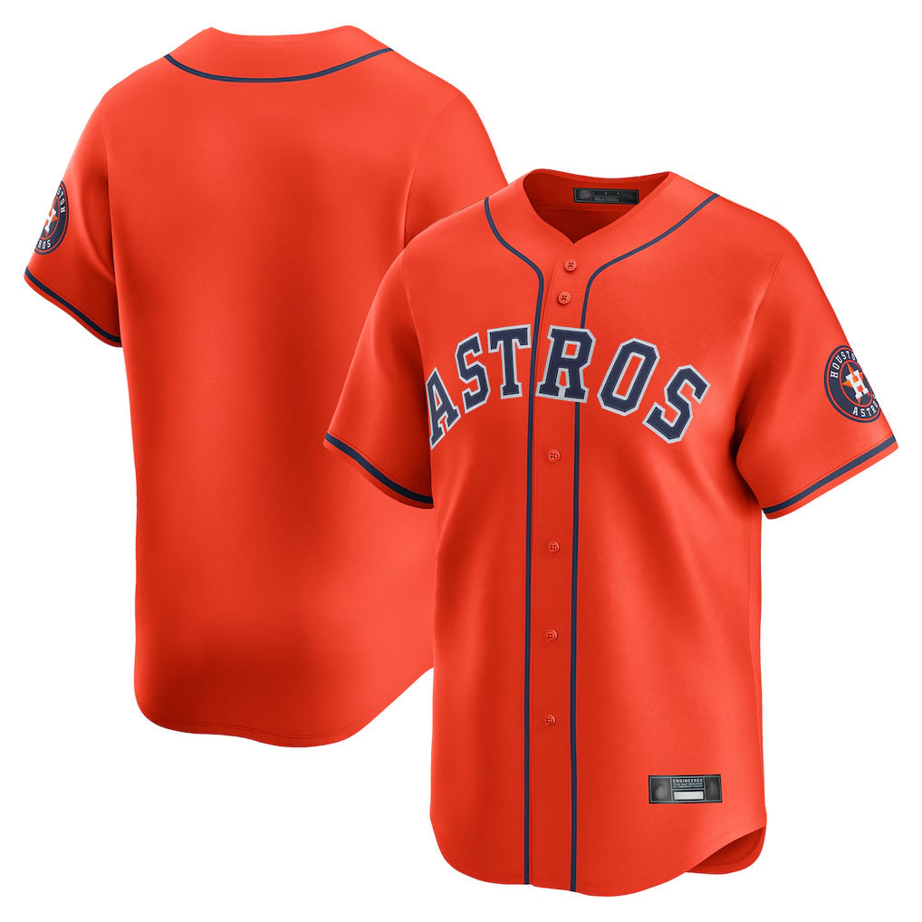 Ldoa H.Astros Orange Home Limited Blank Player Stitched Jerseys
