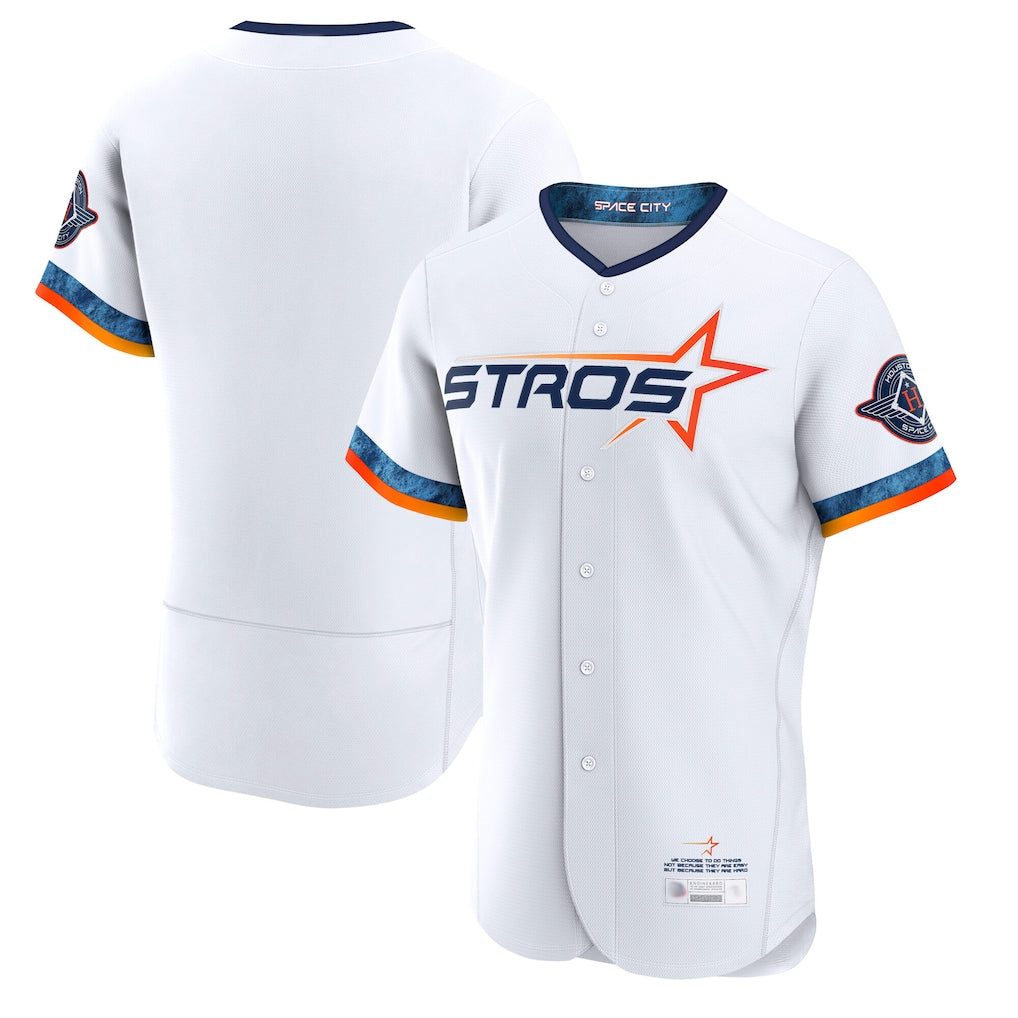 Ldoa H.Astros White City Connect Limited Elite Home Blank Player Stitched Jerseys
