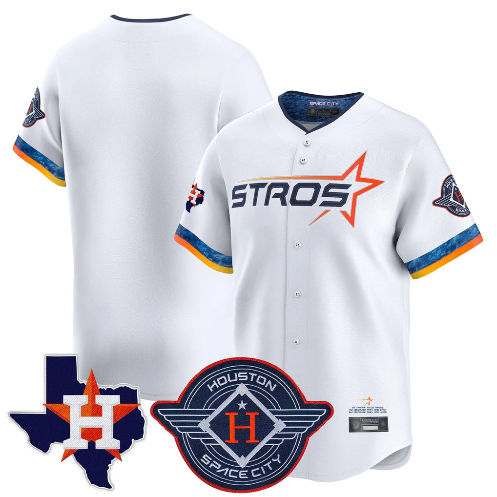 Ldoa H.Astros White City Connect Texas Patch Vapor Premier Blank Player Limited Home Stitched Jerseys