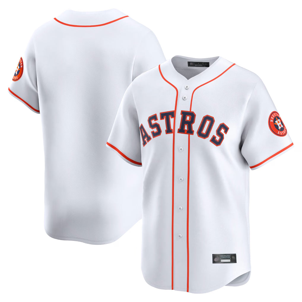 Ldoa H.Astros White Home Limited Blank Player Stitched Jerseys