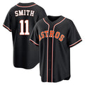 Ldoa H.Astros #11 Cam Smith Player Black Fashion Out Home Game Stitched Jerseys