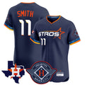 Ldoa H.Astros #11 Cam Smith Player Navy City Connect Texas Patch Vapor Premier Limited Elite Home Stitched Jerseys