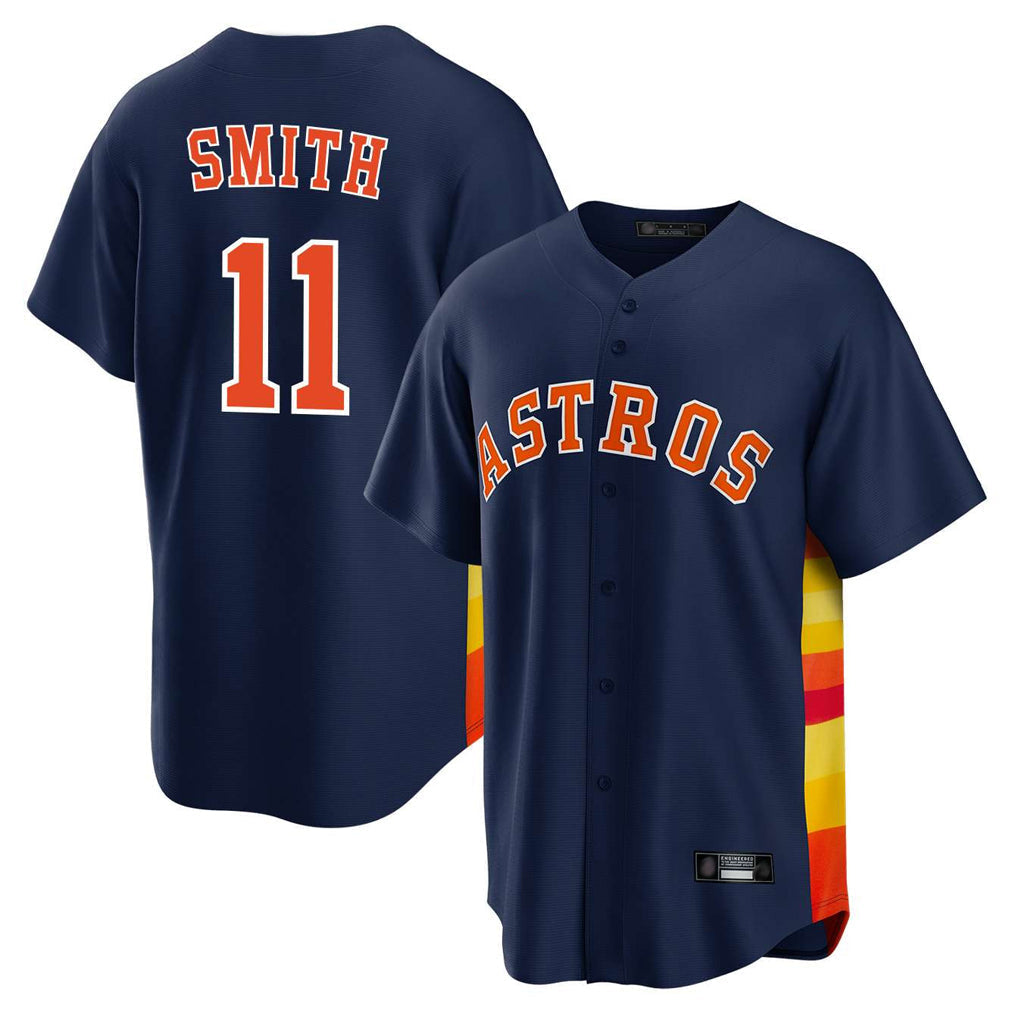 Ldoa H.Astros #11 Cam Smith Player Navy Home Game Stitched Jerseys