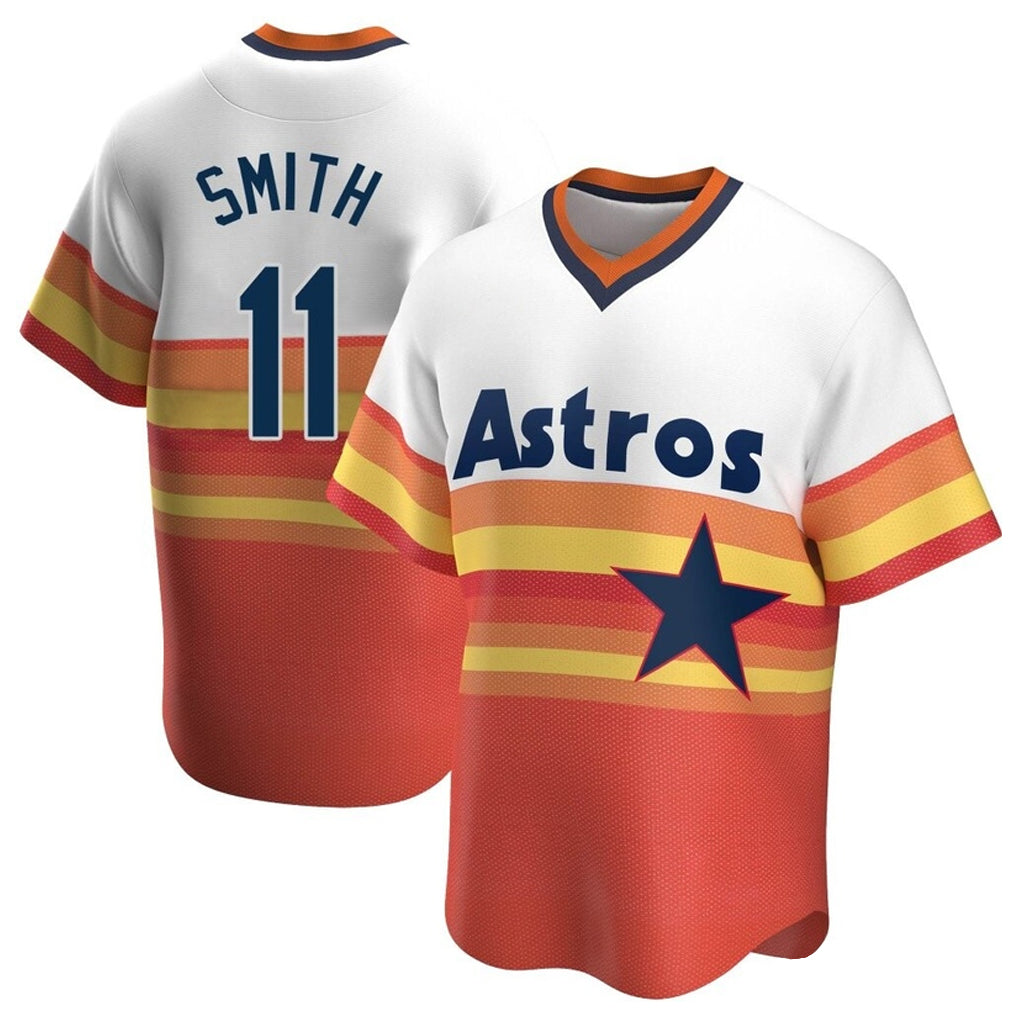 Ldoa H.Astros #11 Cam Smith Player Rainbow Cooperstown Collection T-shirt Stitched Jerseys
