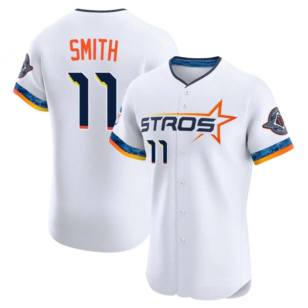 Ldoa H.Astros #11 Cam Smith Player White City Connect Limited Elite Home Stitched Jerseys