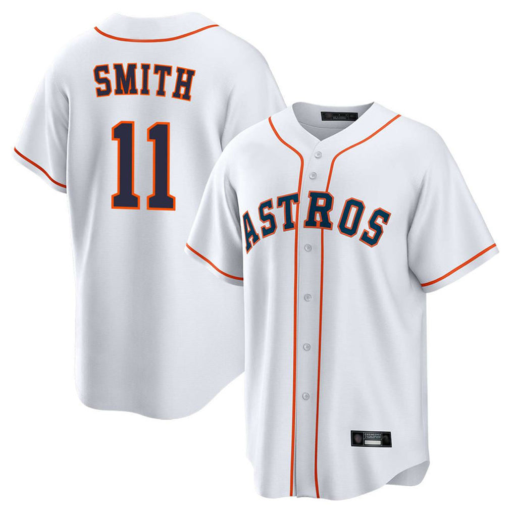 Ldoa H.Astros #11 Cam Smith Player White Home Game Stitched Jerseys