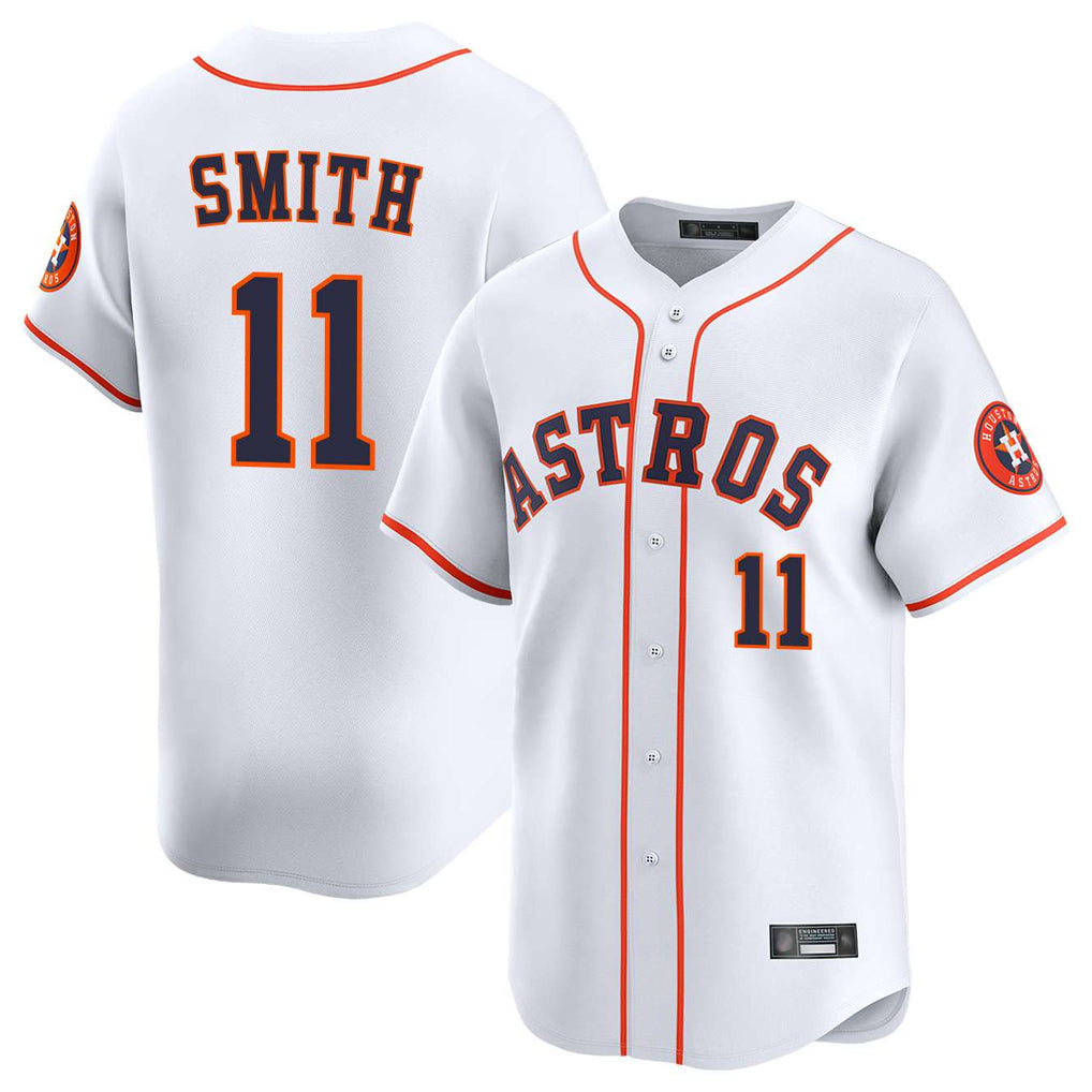 Ldoa H.Astros #11 Cam Smith Player White Home Limited Stitched Jerseys