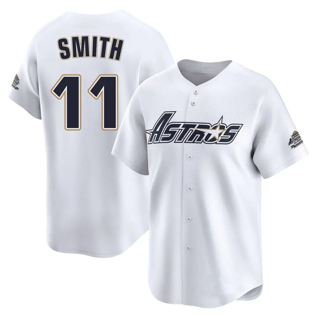 Ldoa H.Astros #11 Cam Smith Player White Throwback Cooperstown Collection Limited Stitched Jerseys