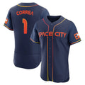 Ldoa H.Astros #1 Carlos Correa Player Navy City Connect Limited Elite Home Stitched Jerseys