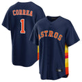 Ldoa H.Astros #1 Carlos Correa Player Navy Home Game Stitched Jerseys