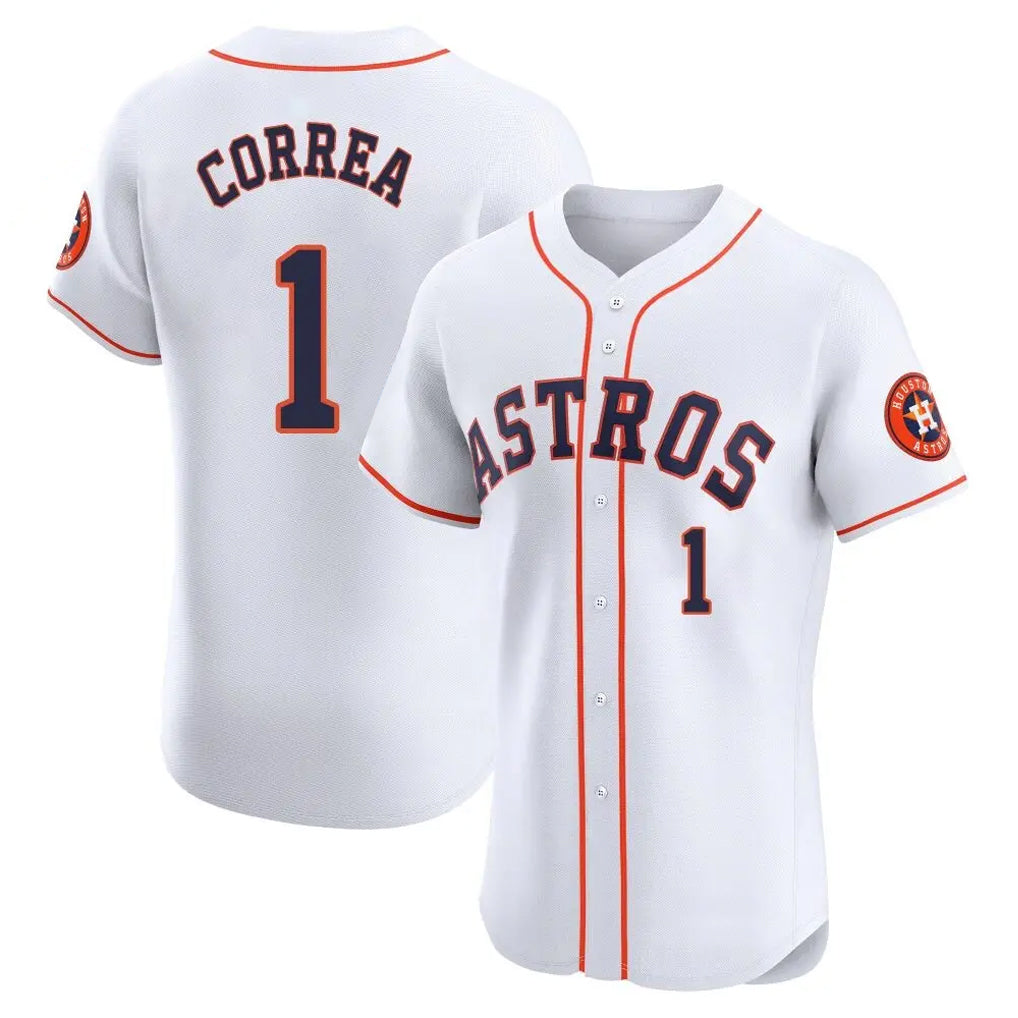 Ldoa H.Astros #1 Carlos Correa Player White Limited Elite Home Stitched Jerseys