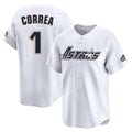 Ldoa H.Astros #1 Carlos Correa Player White Throwback Cooperstown Collection Limited Stitched Jerseys