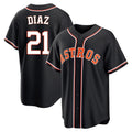 Ldoa H.Astros #21 Yainer Diaz Player Black Fashion Out Home Game Stitched Jerseys