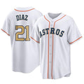 Ldoa H.Astros #21 Yainer Diaz Player Gold Collection Game Home Stitched Jerseys