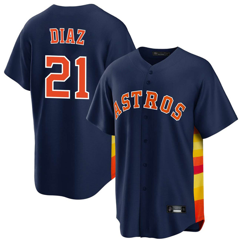 Ldoa H.Astros #21 Yainer Diaz Player Navy Home Game Stitched Jerseys