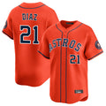 Ldoa H.Astros #21 Yainer Diaz Player Orange Home Limited Stitched Jerseys