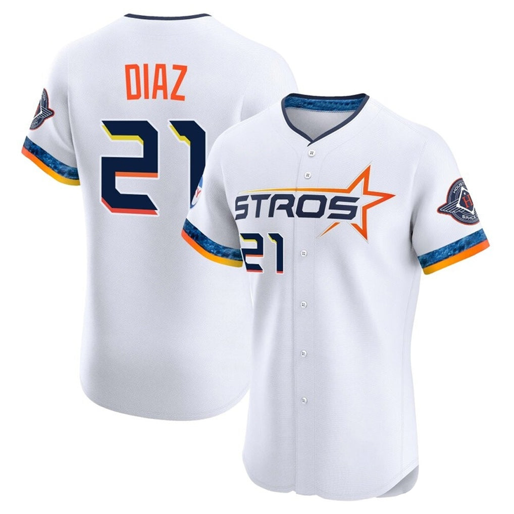 Ldoa H.Astros #21 Yainer Diaz Player White City Connect Limited Elite Home Stitched Jerseys