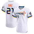 Ldoa H.Astros #21 Yainer Diaz Player White City Connect Limited Elite Home Stitched Jerseys