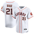 Ldoa H.Astros #21 Yainer Diaz Player White Home Limited Stitched Jerseys