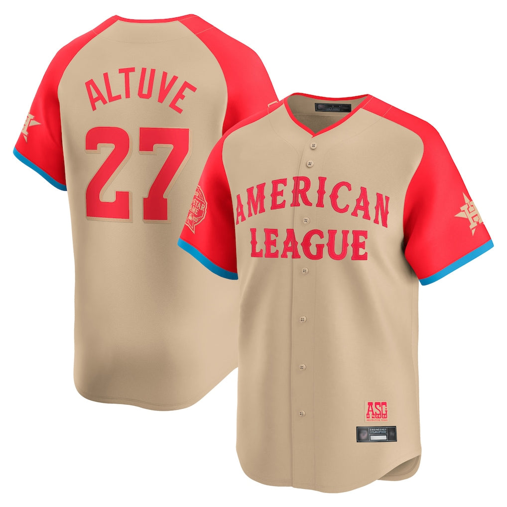 Ldoa H.Astros #27 Jose Altuve Player Cream American League All-Star Game Limited Stitched Jerseys