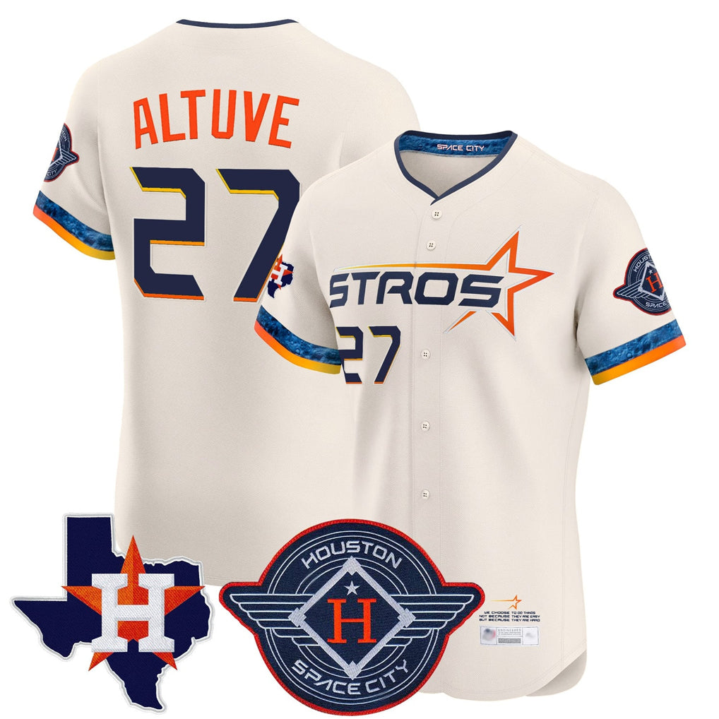 Ldoa H.Astros #27 Jose Altuve Player Cream City Connect Texas Patch Vapor Premier Limited Elite Home Stitched Jerseys