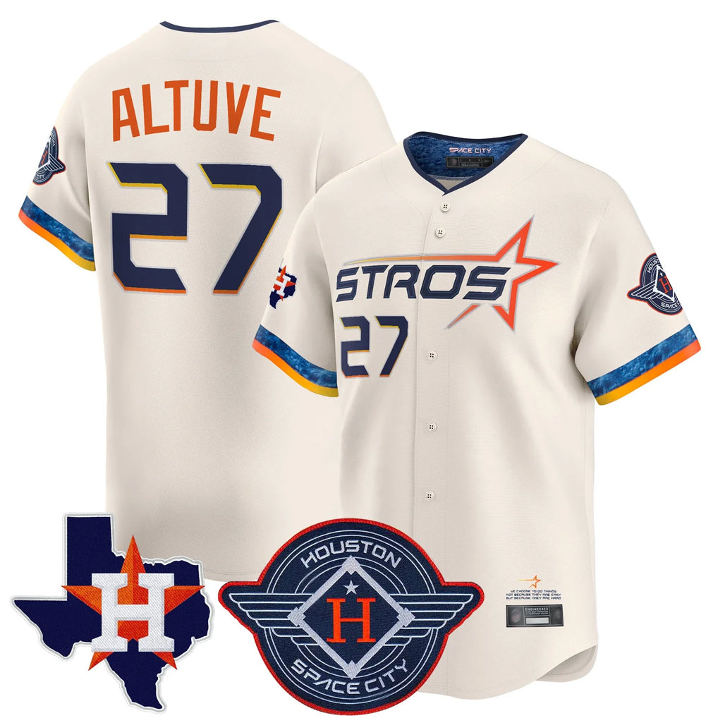Ldoa H.Astros #27 Jose Altuve Player Cream City Connect Texas Patch Vapor Premier Limited Home Stitched Jerseys