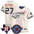 Ldoa H.Astros #27 Jose Altuve Player Cream City Connect Texas Patch Vapor Premier Limited Home Stitched Jerseys