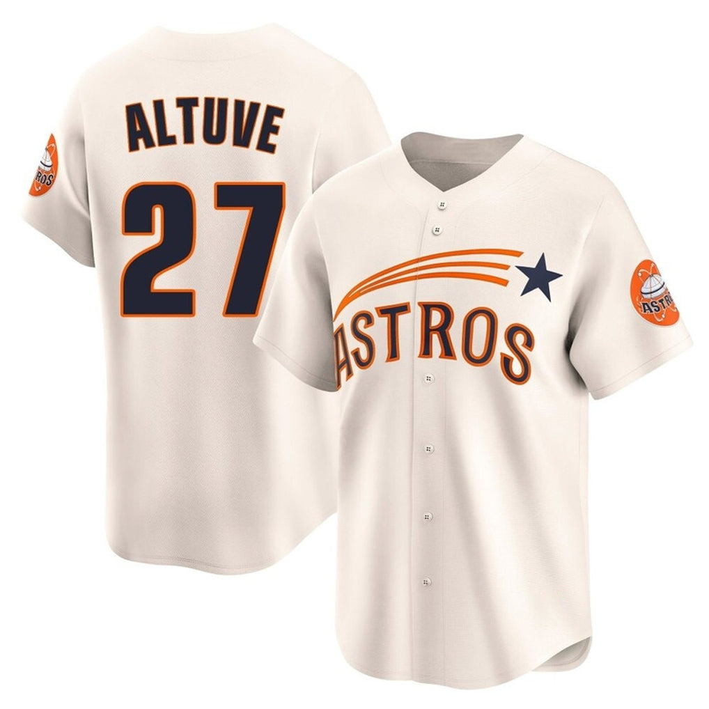 Ldoa H.Astros #27 Jose Altuve Player Cream Throwback Cooperstown Collection Limited Stitched Jerseys