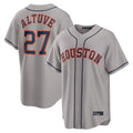 Ldoa H.Astros #27 Jose Altuve Player Gray Home Game Stitched Jerseys