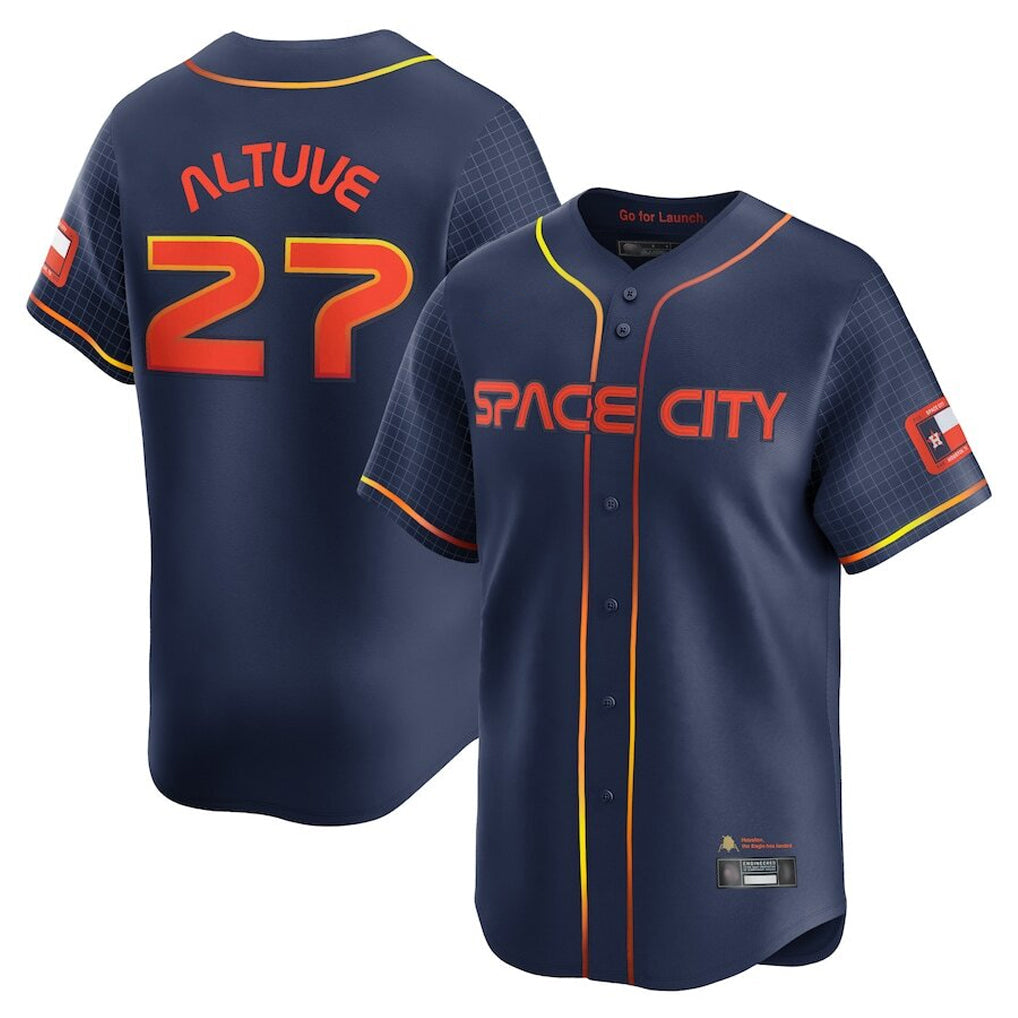 Ldoa H.Astros #27 Jose Altuve Player Navy City Connect Limited Home Stitched Jerseys