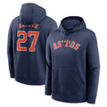 Ldoa H.Astros #27 Jose Altuve Player Navy Club Fleece Pullover Hoodie Stitched Jerseys
