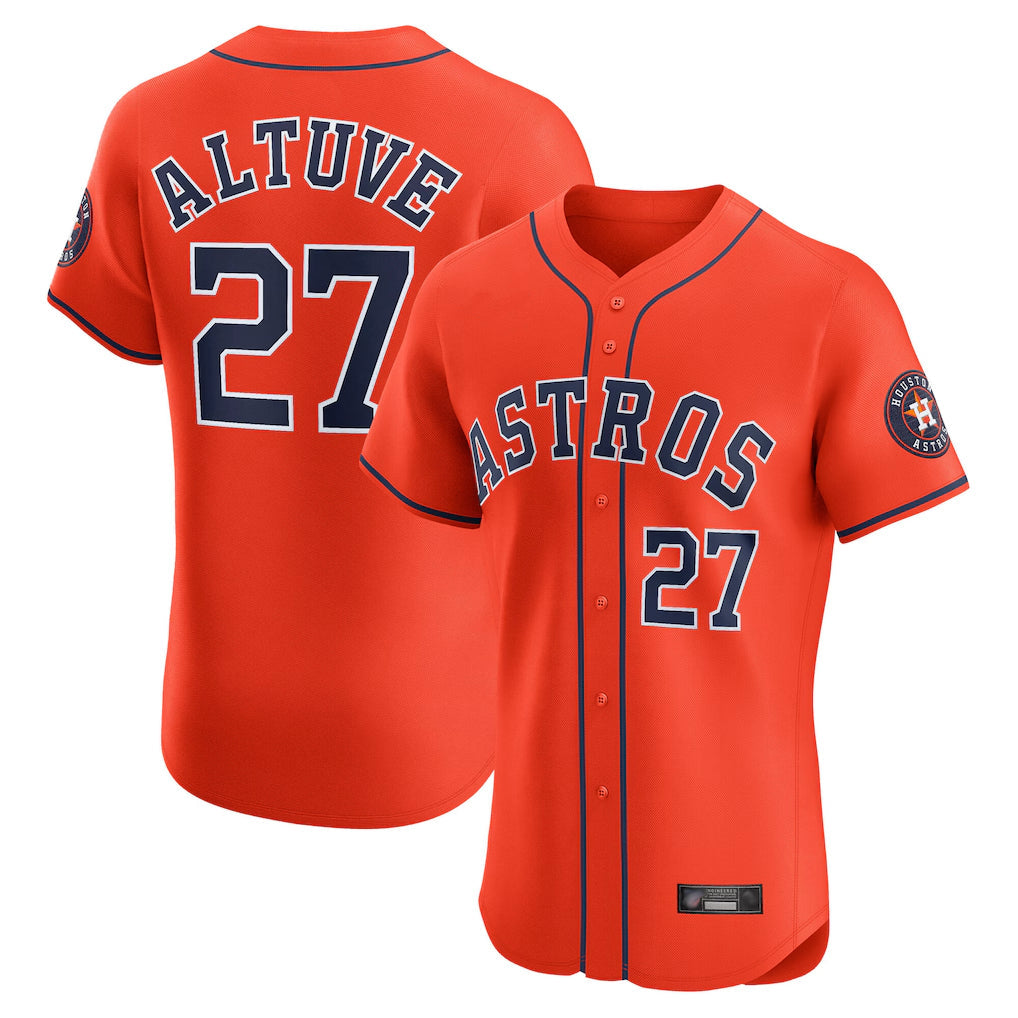 Ldoa H.Astros #27 Jose Altuve Player Orange Home Limited Elite Stitched Jerseys
