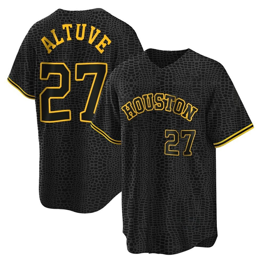 Ldoa H.Astros #27 Jose Altuve Player Snake Skin City Home Game Stitched Jerseys