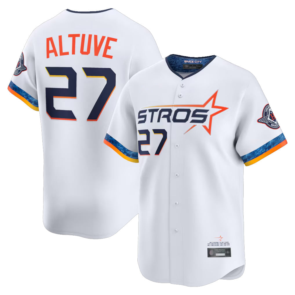 Ldoa H.Astros #27 Jose Altuve Player White City Connect Limited Home Stitched Jerseys