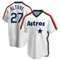 Ldoa H.Astros #27 Jose Altuve Player White Cooperstown Collection T-shirt Stitched Jerseys