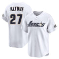 Ldoa H.Astros #27 Jose Altuve Player White Throwback Cooperstown Collection Limited Stitched Jerseys