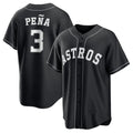 Ldoa H.Astros #3 Jeremy Pe?a Player Black Home Game Stitched Jerseys