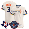 Ldoa H.Astros #3 Jeremy Pe?a Player Cream City Connect Texas Patch Vapor Premier Limited Elite Home Stitched Jerseys