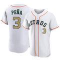 Ldoa H.Astros #3 Jeremy Pe?a Player Gold Collection Limited Elite Home Stitched Jerseys
