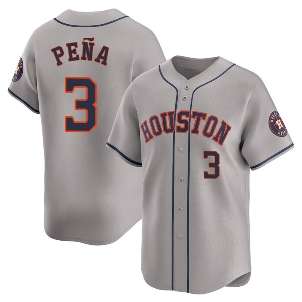 Ldoa H.Astros #3 Jeremy Pe?a Player Gray Home Limited Stitched Jerseys